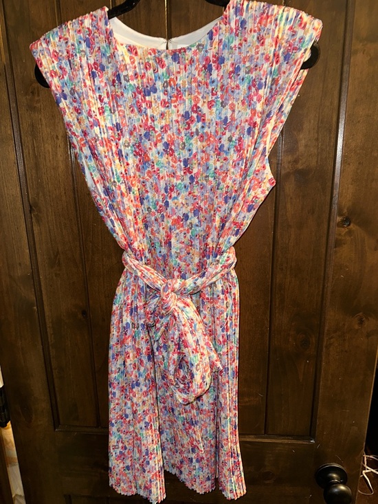 Amanda Uprichard Dresses & Skirts - Amanda Uprichard Floral Pleated Mini Dress in White, Pink, Blue